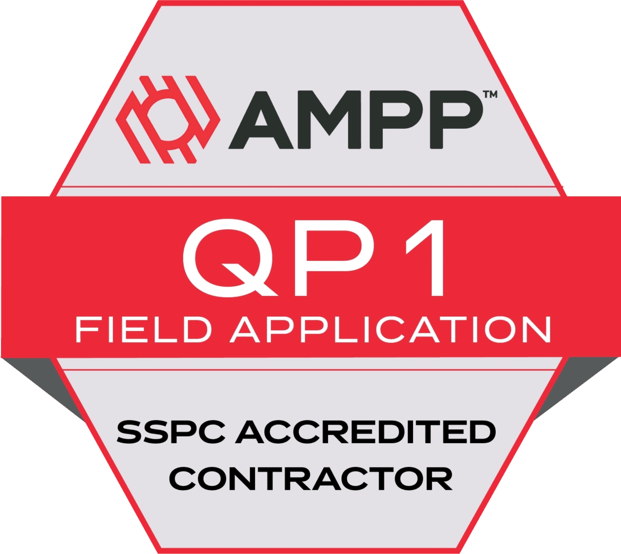 A red and white badge that says field application.